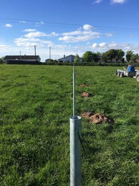 Top view of a fence around a field