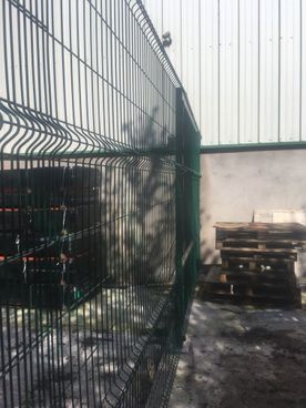 Close-up of a Chainlink fence around a industrial property