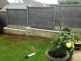 Concrete panel fencing Installed in a Cork Garden