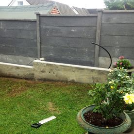 Concrete panel fencing Installed in a Cork Garden