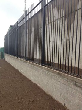 Railings on top of brickwork