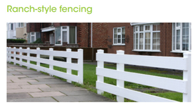 White uPVC fencing outside a townhouse