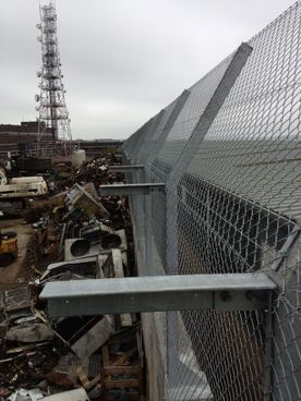 Close-up of a Chainlink fence component 