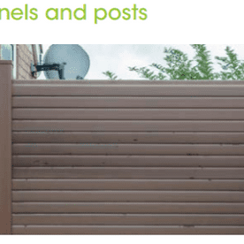 Brown outdoor PVC fencing