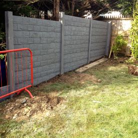 Concrete panel fencing installed in Garden