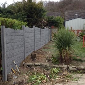Concrete panel fencing in Cork Garden